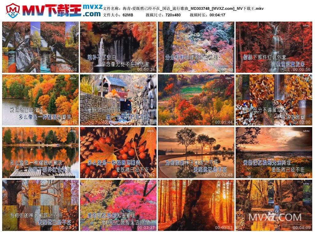 海青-爱既然已经不在_国语_流行歌曲_MD303748